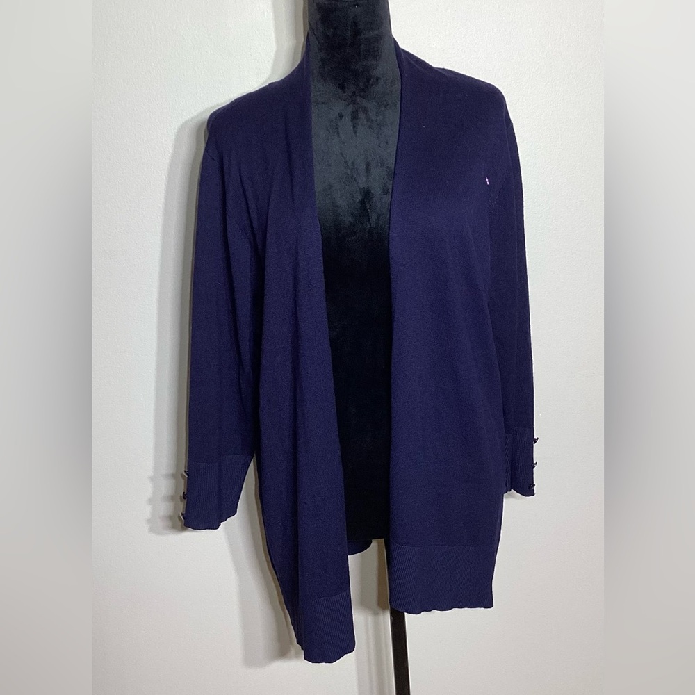Cyrus Women’s Navy Blue 1/2 Sleeve Open Cardigan Size 2X